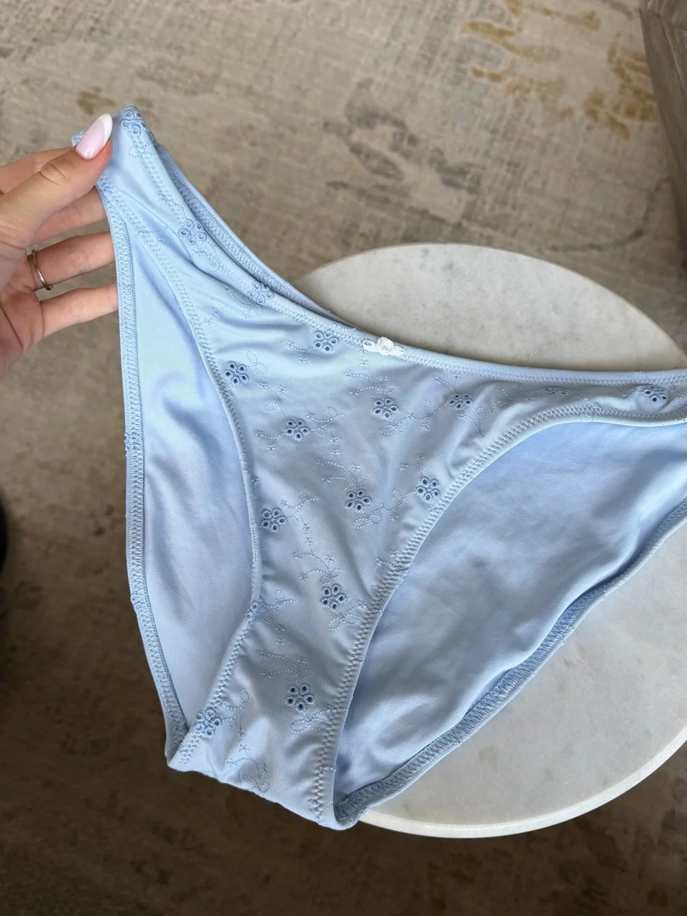 PINK BY FRANKIES BIKINIS ANABELLE EYELET COVERED BOTTOM